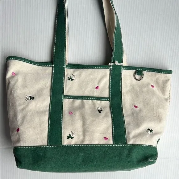 Universal Thread Floral Embroidered Canvas Tote Bag - Picture 3 of 16